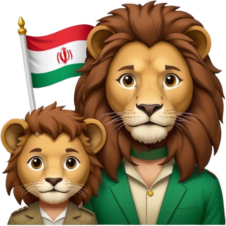 lion and son iranian flag emoji