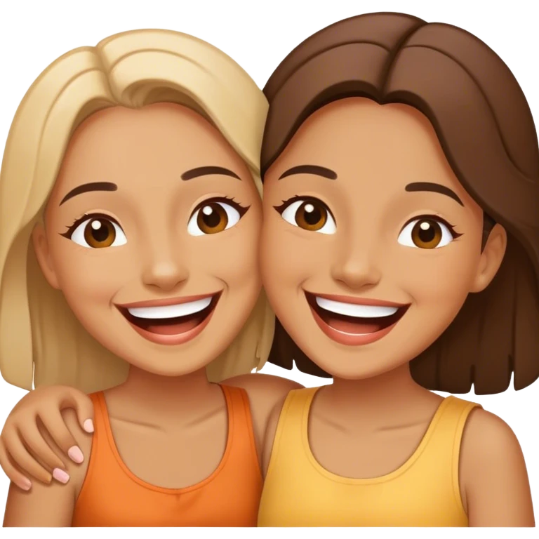Sisters having fun together emoji