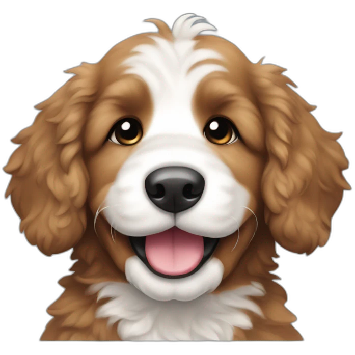 Bernerdoodle puppy smiling emoji