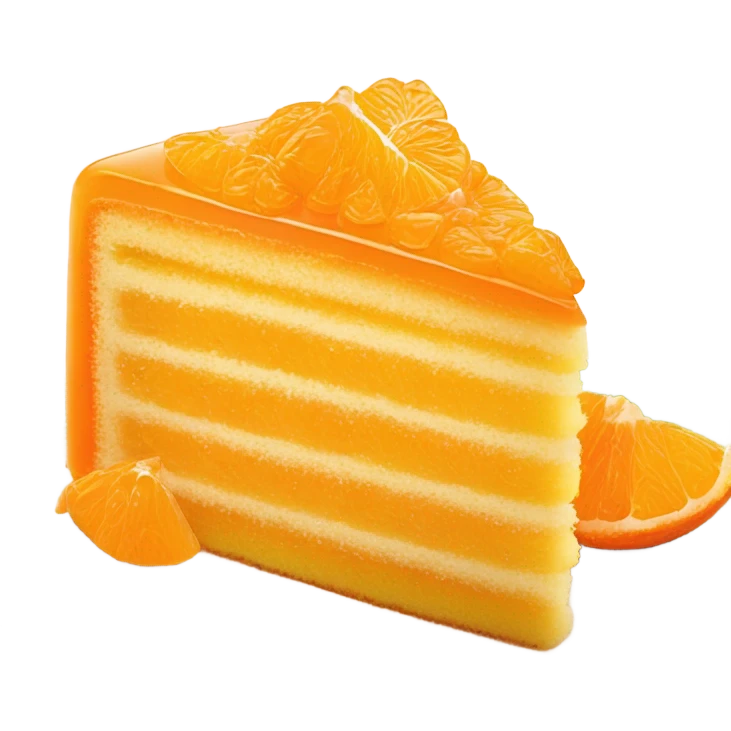 Mandarin orange cake slice emoji