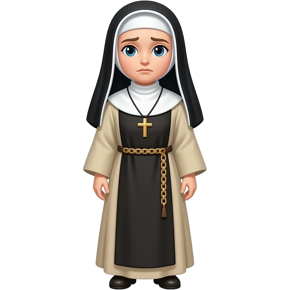 печальная настоятельница во весь рост emoji