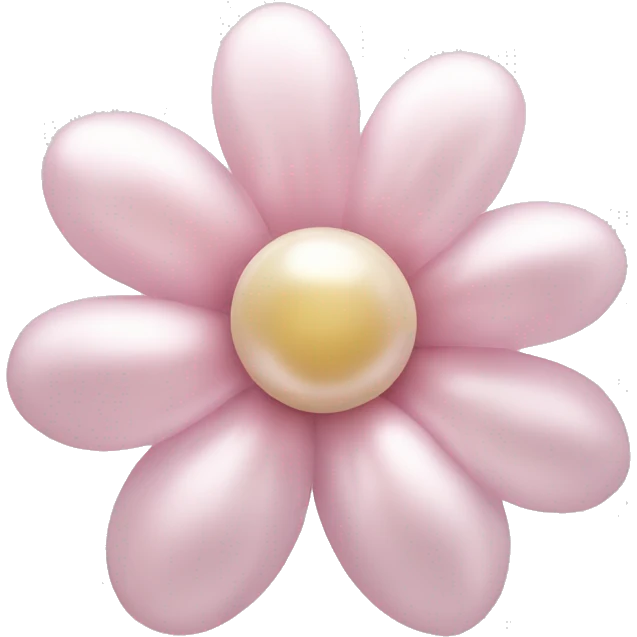 Pearl light pink flower emoji