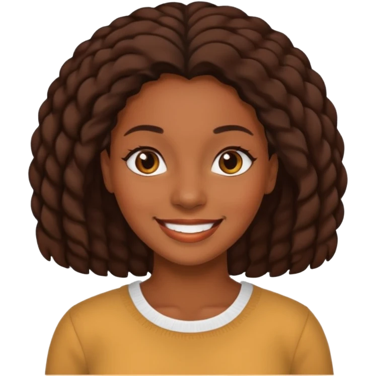 black woman, smiling emoji