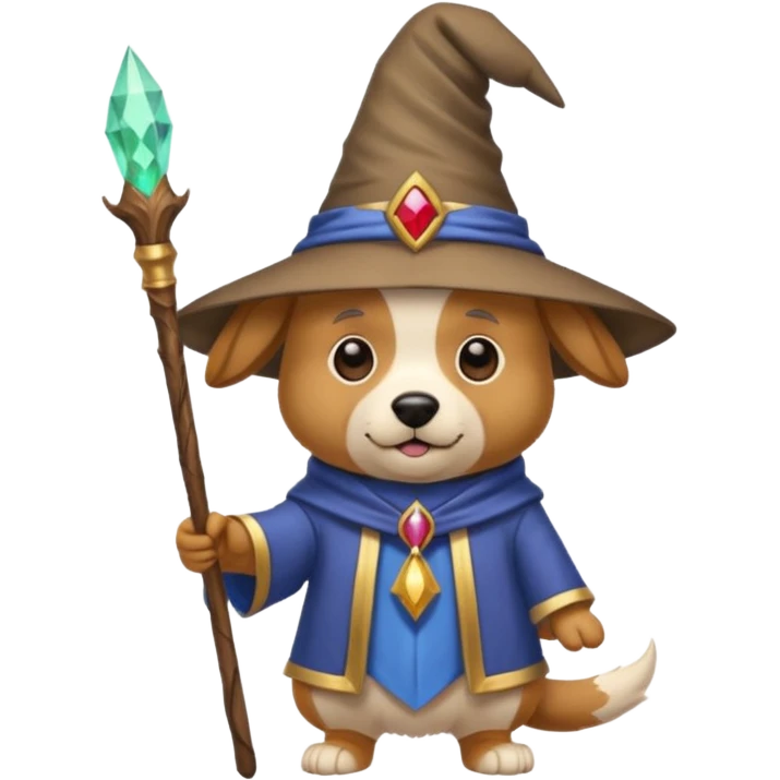 Dog wizard emoji