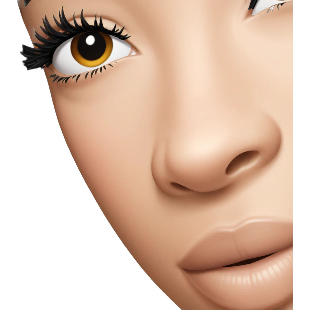 smiling girl with black hair emoji
