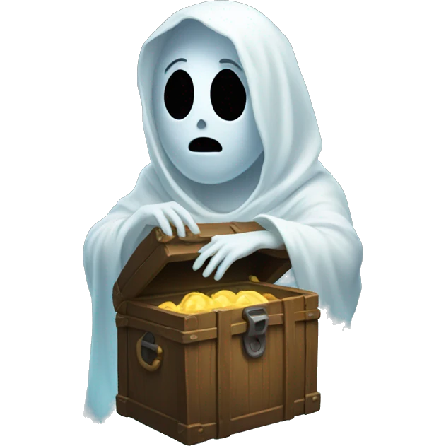 female ghost with a chest emoji