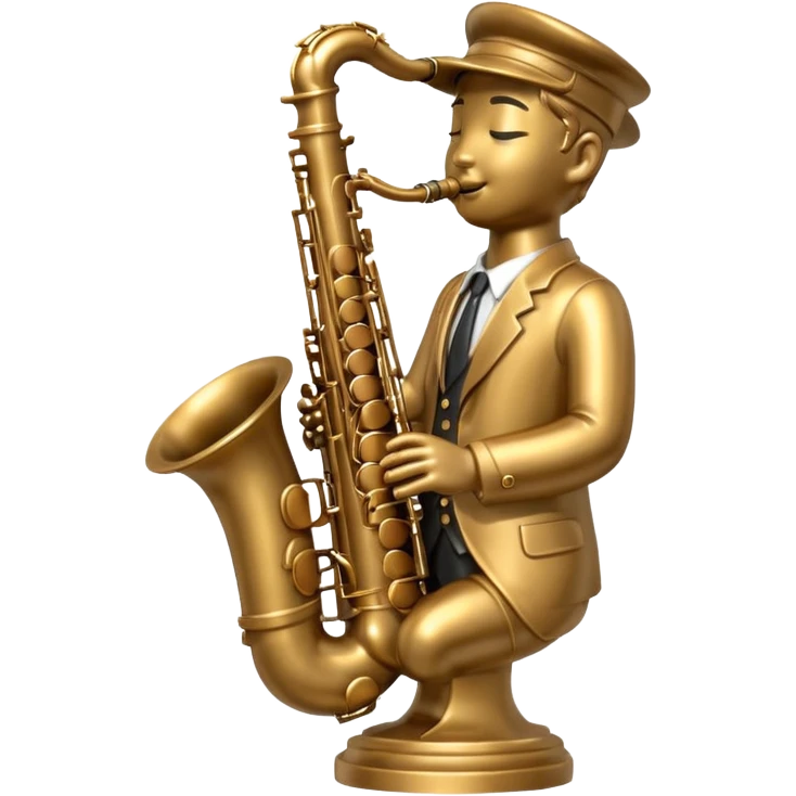 statue playing saxophone emoji