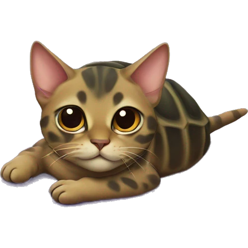 tortoise cat on a purple fluffy blanket emoji
