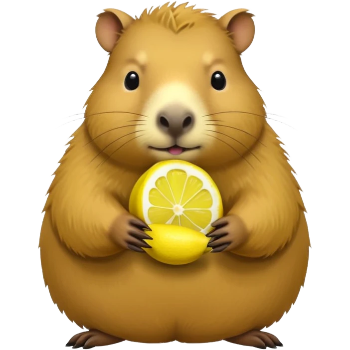 a capybara with a lemon body emoji