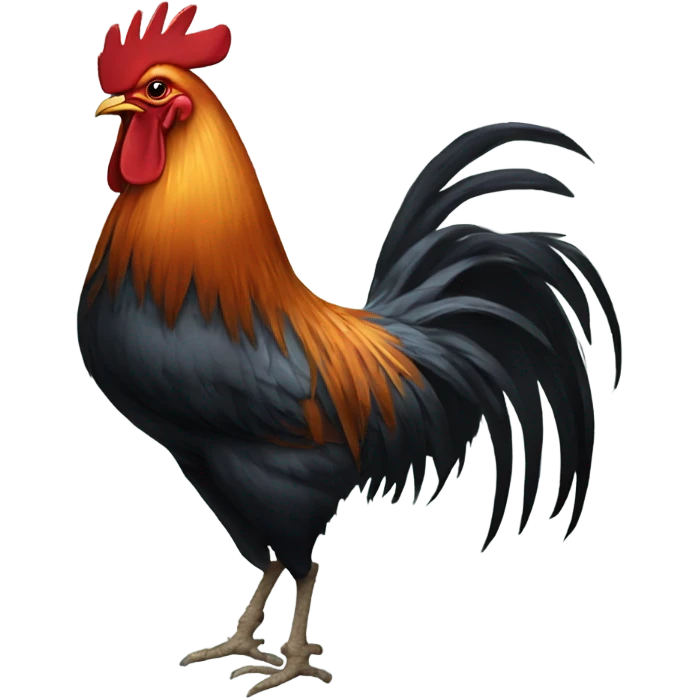  Rooster with spiderwebs  emoji