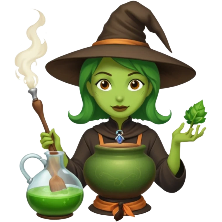 green witch cooking potion emoji