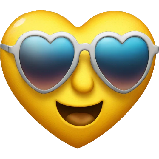 Heart with sunglasses  emoji