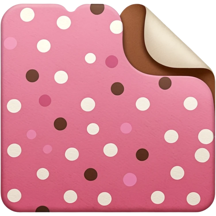 pink and brown polka dot files emoji