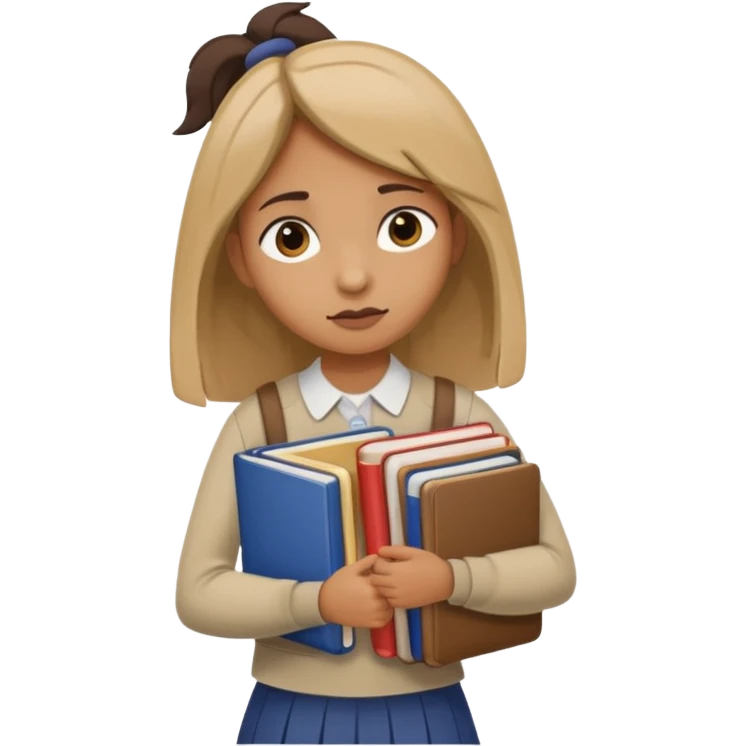 a girl that carry to much stuff emoji