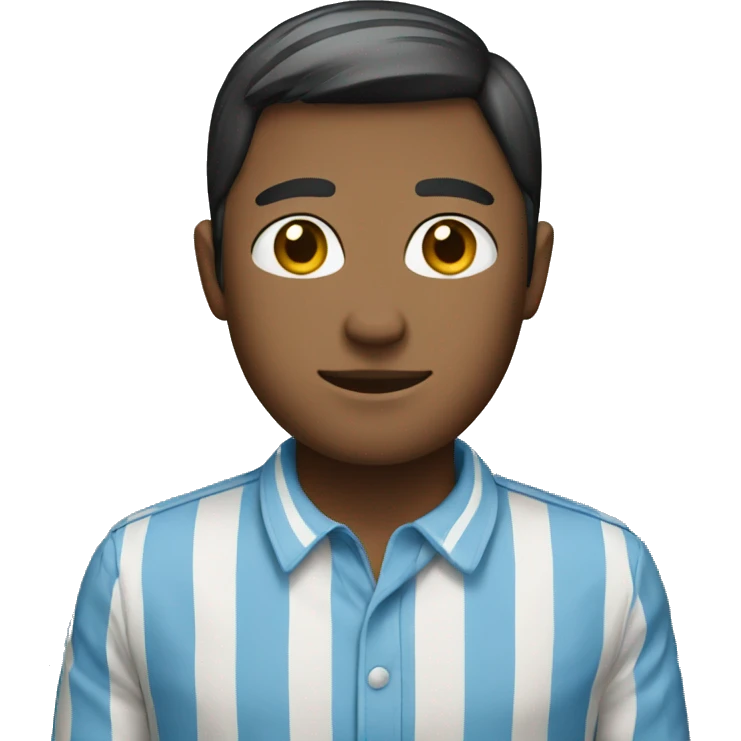 Blue and white striped shirt  emoji