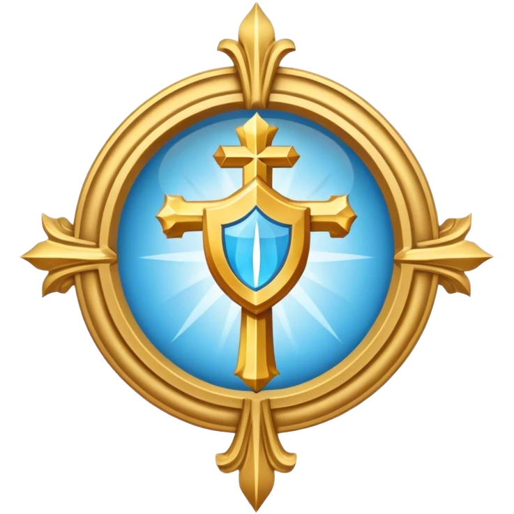 Apostle's emblem with a touch of light blue emoji