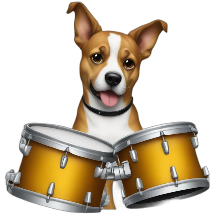 drumset dog emoji
