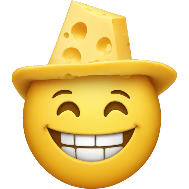 smiley with a cheese hat emoji
