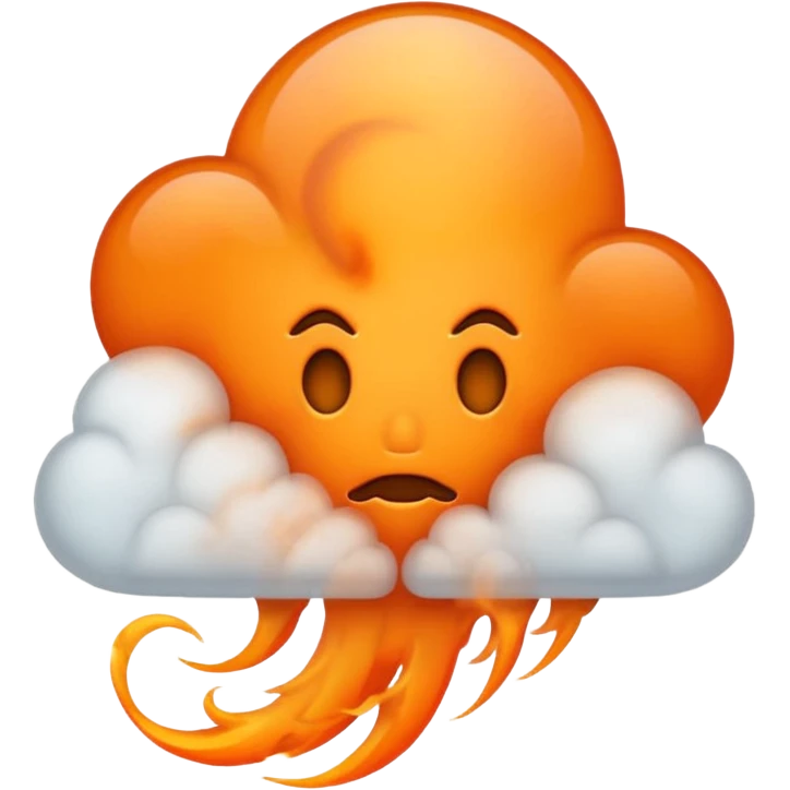 Eerie orange smoky clouds  emoji