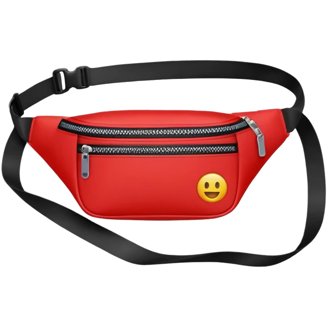 red waist bags emoji