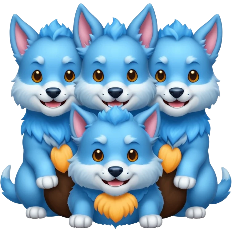 cute blue cerberus emoji