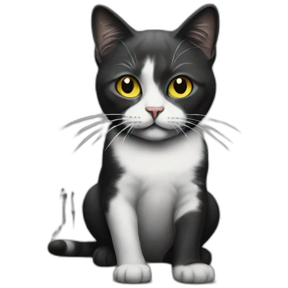 Paint cat as Banksy emoji