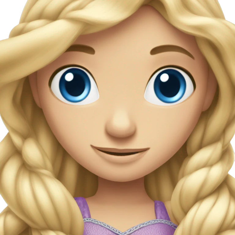 Rapunzel with blue eyes emoji