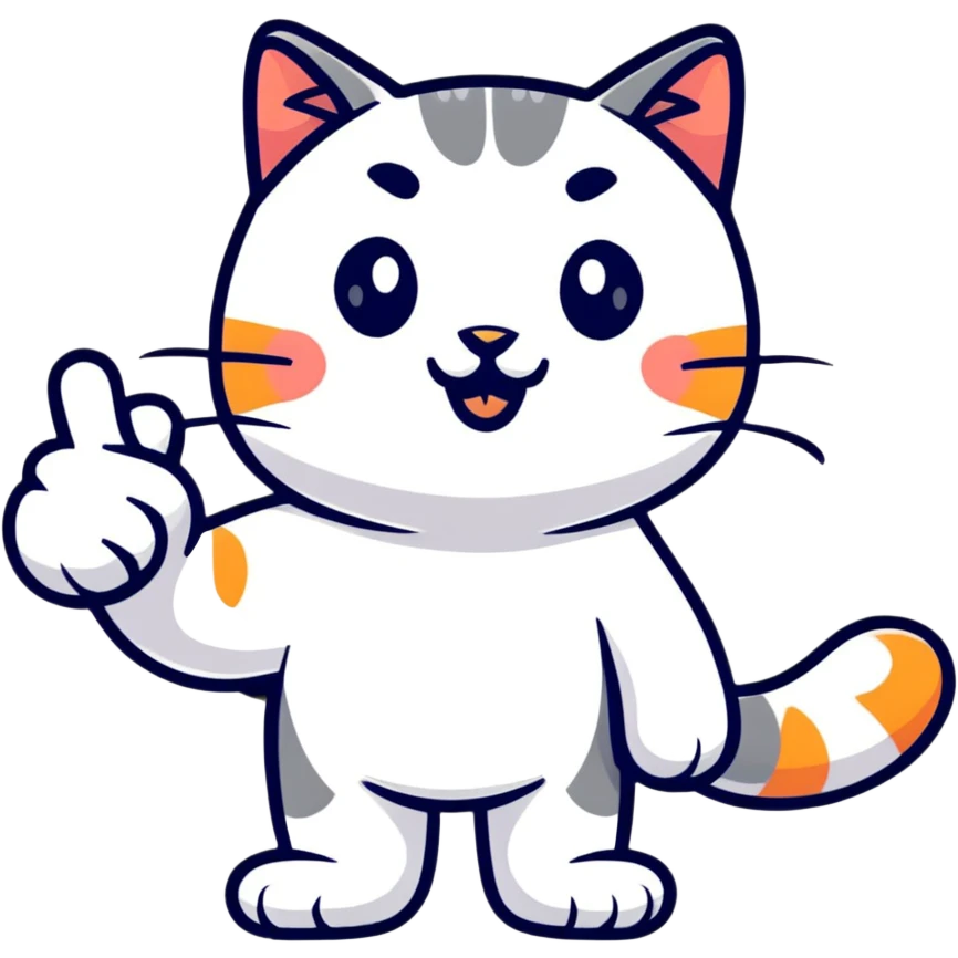 cat with a thumbs up emoji