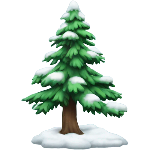 Snowy pine tree emoji