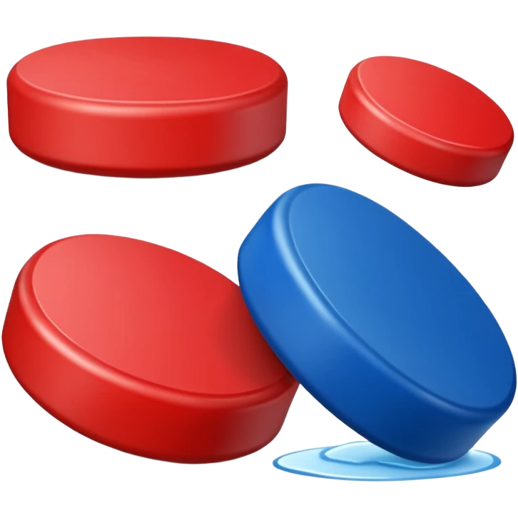 ice hockey ball (#00A3E0) and red (#F9423A) emoji