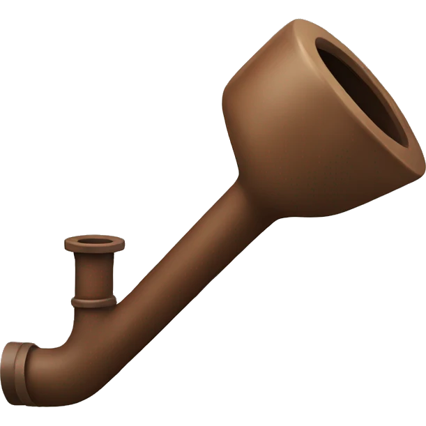 brown Drops from a pipe emoji