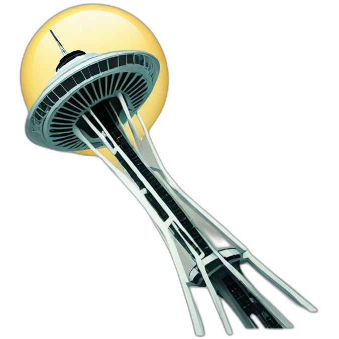 Space needle in space emoji