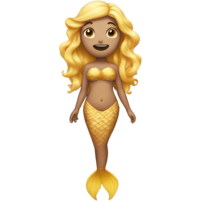 Una sirena con cabeza y torso de pez y piernas humanas emoji