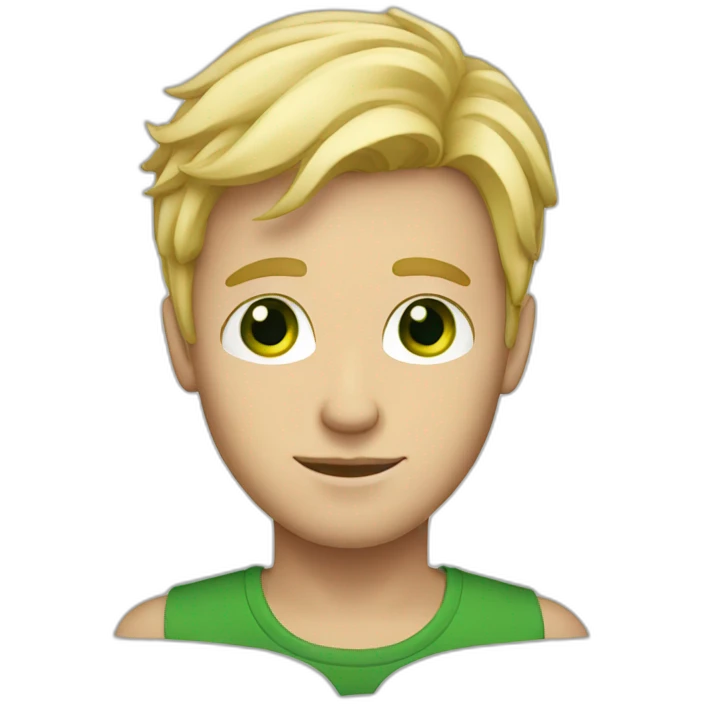 blonde hair man with green eyes  emoji