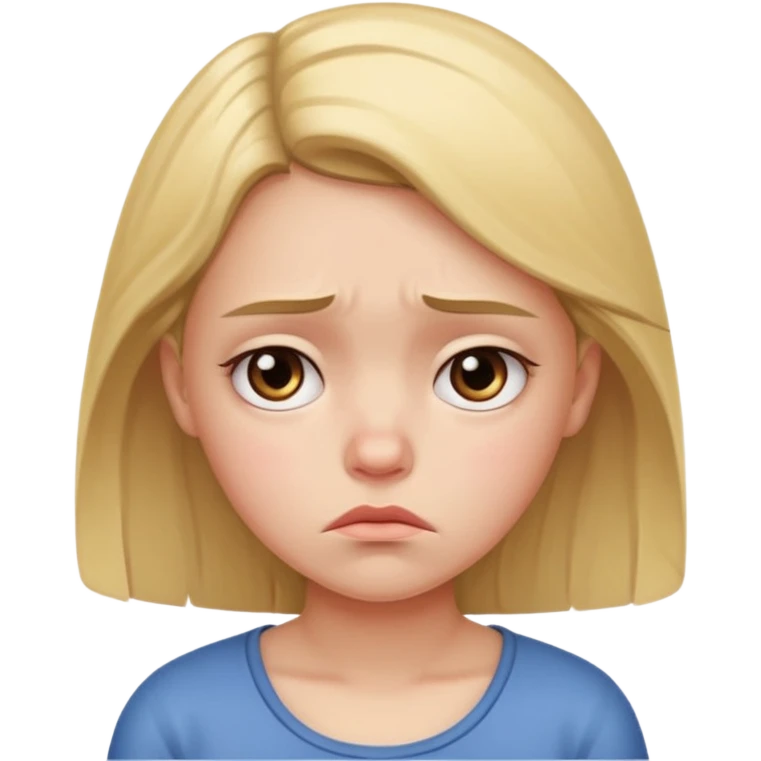 sad girl frowning emoji