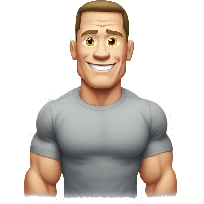 john cena cartoon wearing tee emoji
