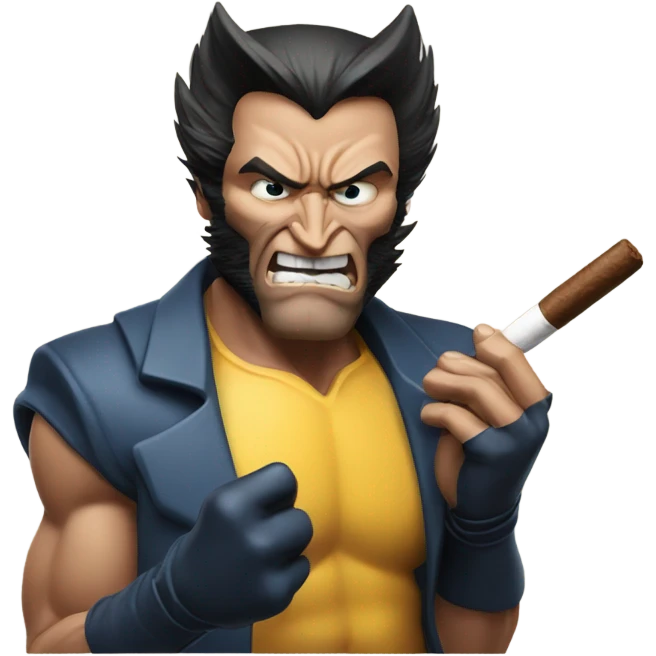 Wolverine smoking  emoji