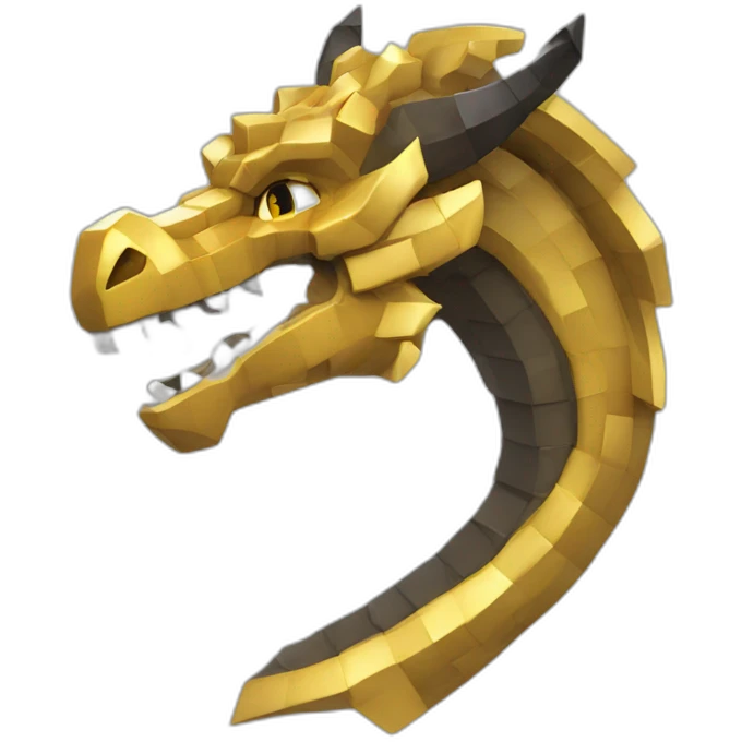 Minecraft Dragon Head Golden Horn emoji