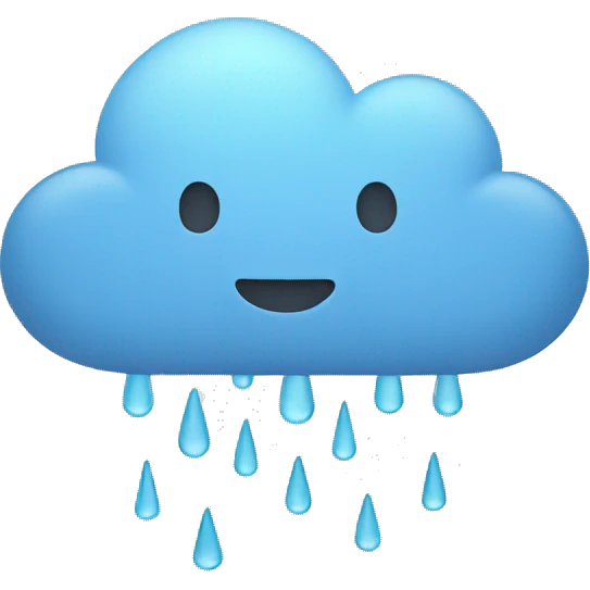 Cloud raining  emoji