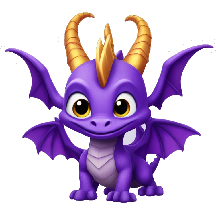 Cute Spyro the dragon  emoji