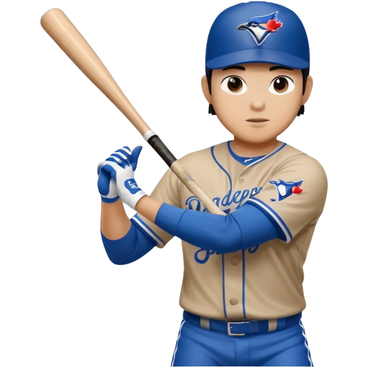 MLB TORONTO BLUE JAYS hitting Ohtani from LA Dodgers with a bat emoji