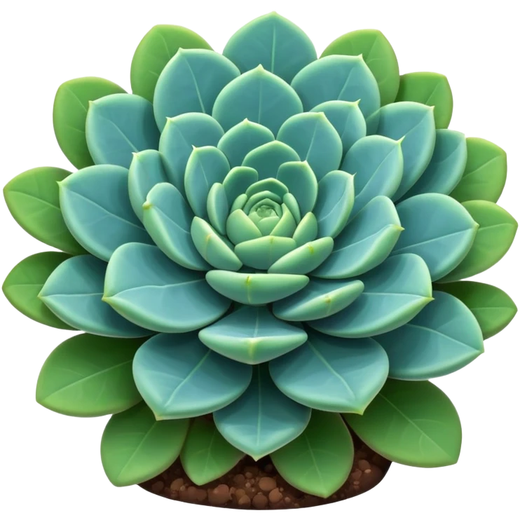 Sedum Pachyphyllum succulent plant with blue-green thick leaves emoji