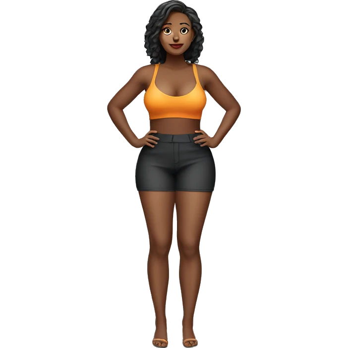 Attractive Woman Curvy Model full bod emoji