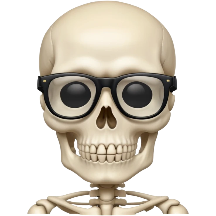 Skeleton with black glasses ￼ emoji