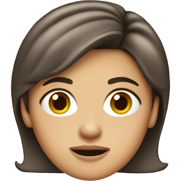 Brown hair mad female lawyer  emoji