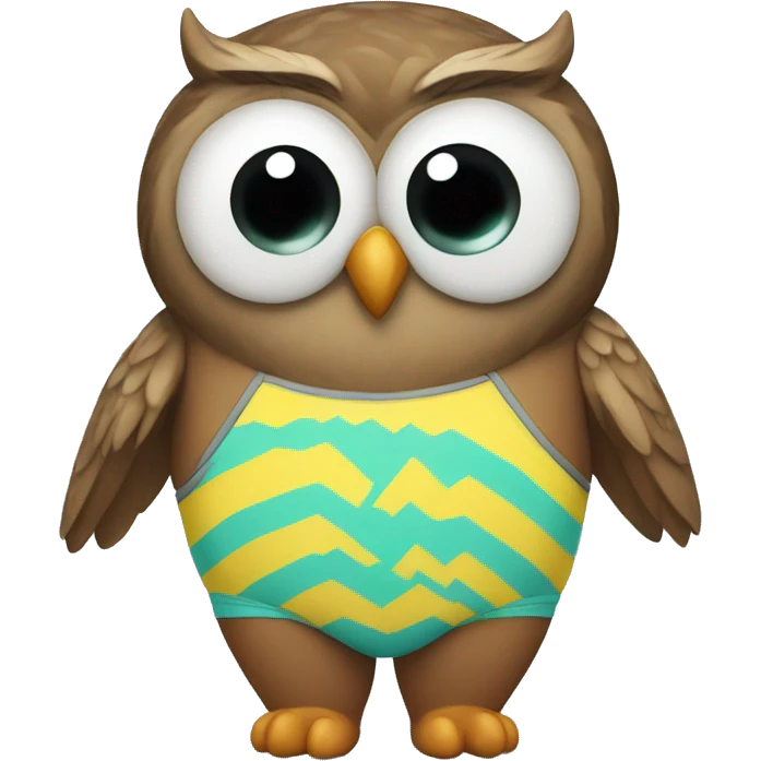 Owl in a swimsuit  emoji