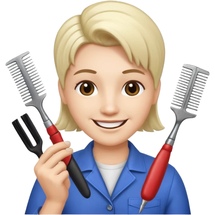 hair stylist white emoji