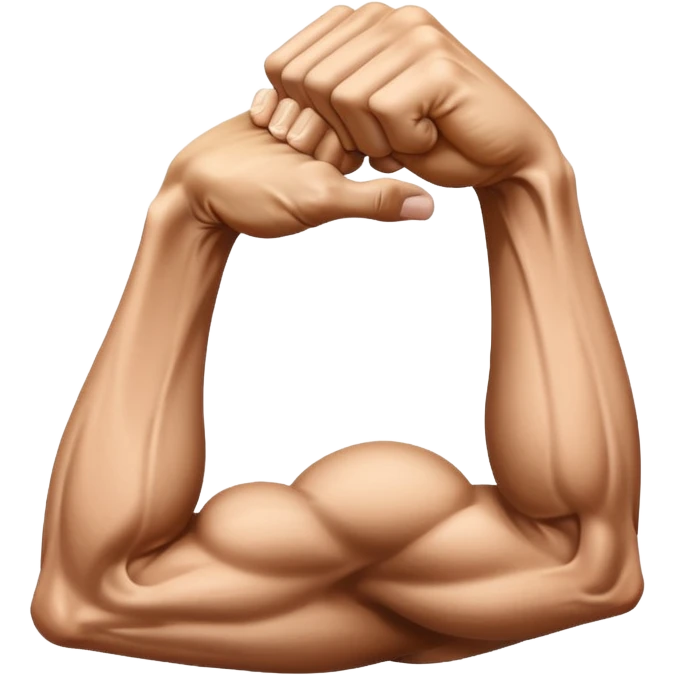skinny arm flexing its muscle emoji