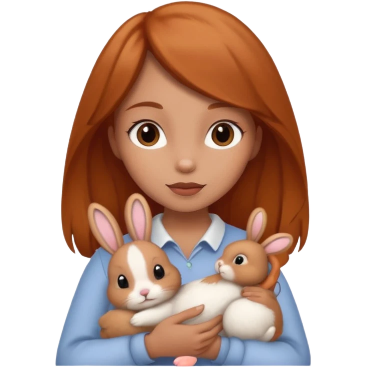no ginger hair and no white on bunny emoji