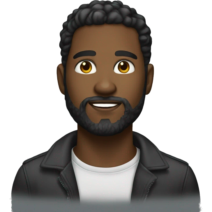 light dark skin 26 years old male wit beard emoji